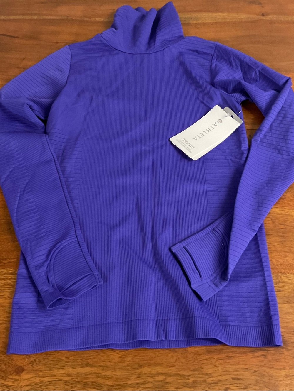 Brand New-Athleta Women’s Flurry Blizzard Rib Turtleneck - Picture 5 of 5